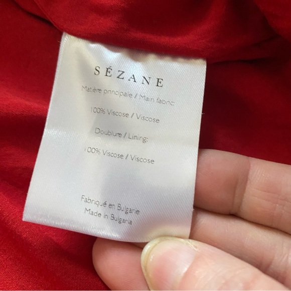 Sezane Joe Mini Dress in Boquet Fond Rouge FR 40 US 8 Red White Blue Floral - Picture 11 of 14